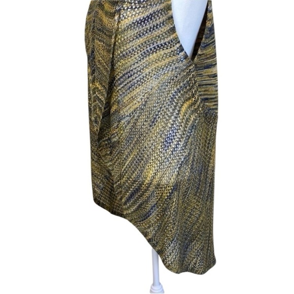 New Directions Boho Open Knit Crochet Waterfall Vest Duster Piratecore Indie L - Picture 7 of 16